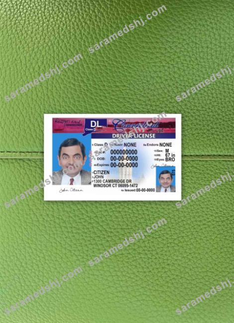 USA Connecticut driving license version 2 photolook FRONT